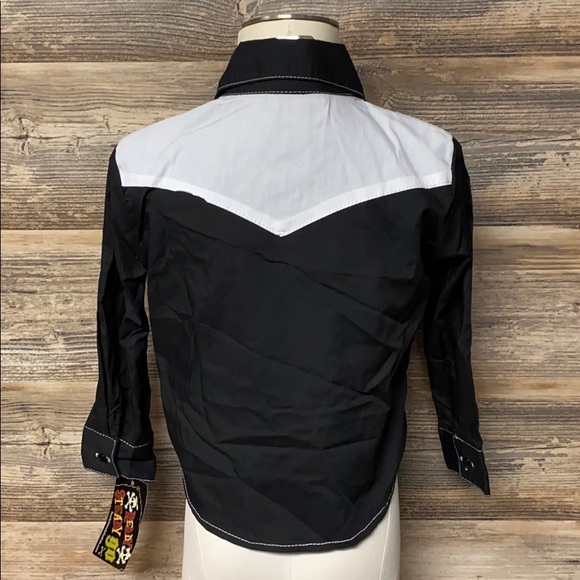 Ready Steady GO! Skull N' Guns Western Shirt NWT - Picture 2 of 2